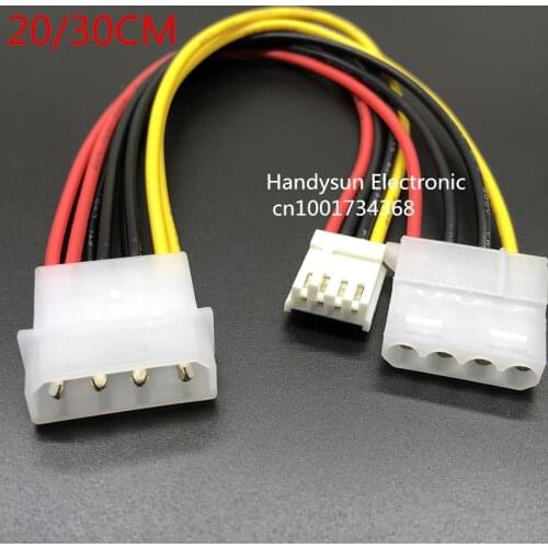 4Pin Molex IDE Male To Dual 4Pin ATA Female 4pin to 2X4pin Power Supply Cable To Floppy Drive Adapter Computer PC Connector Cord