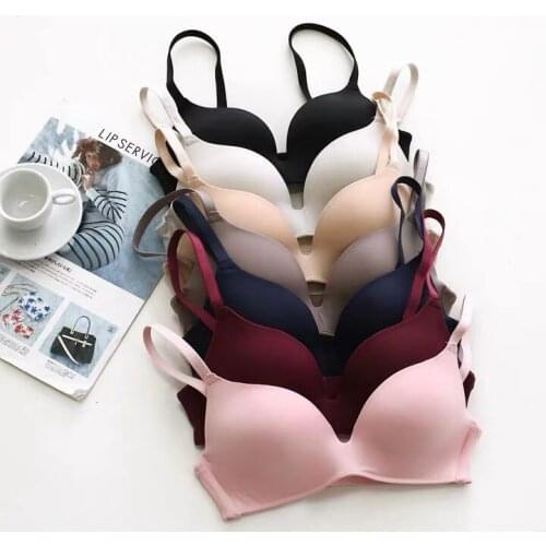 Solid color Bras For Women Push-up Bras Without Wire Bra A B Cup, Sexy Underwear, Bra Three Quarters (3/4 Cup) Lingerie