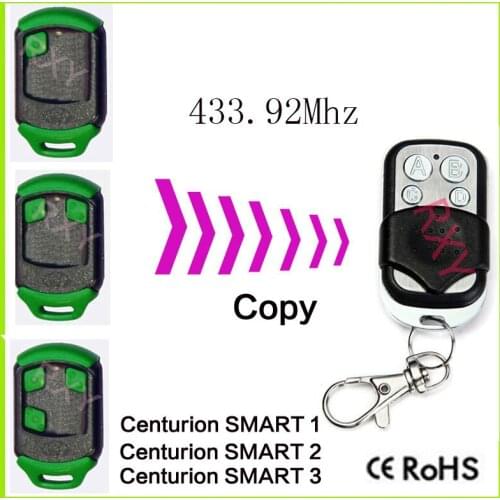 Centurion SMART remote control 433mhz clone duplicator Centurion SMART 433.92mhz remote control