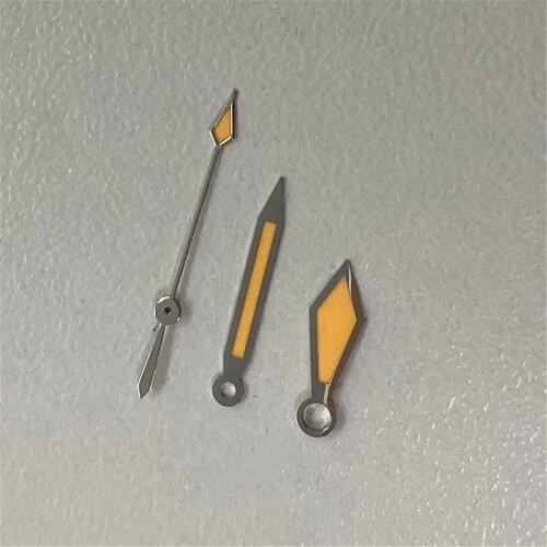 Watch Hands Luminous Wristwatch Orange Pointer Parts for NH35 NH36 Watch Movement