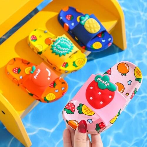 Childrens Slippers Summer Boys' Home Cartoon Anti-slip Soft Bottom Fashion Princess Cute Girls Baby Slippers