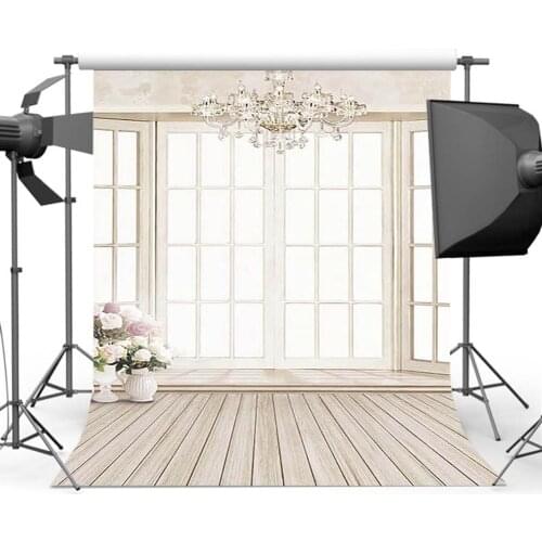 Mehofoto Wood Floor Background Photography Newborn baby Windows Backdrop for Picture Flower Backgrounds CM-5370