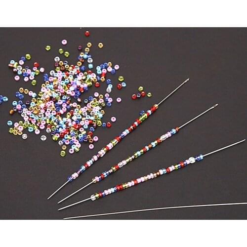 30pcs Beaded Needle Jewelry Making Too Metal Pins Big Eye Curved Open 80mm 100mm 120mm DIY String Cord Threading Sewing Needles