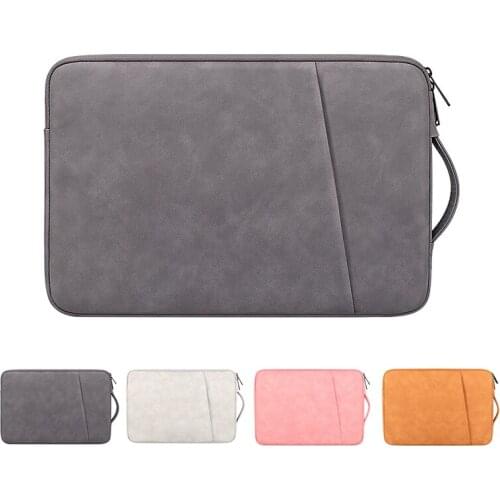 PU Leather Waterproof Laptop Bag 13.3 14 15.6 inch Notebook Hand Sleeve Case For Macbook 13 inch Air Pro hp acer dell Women Men