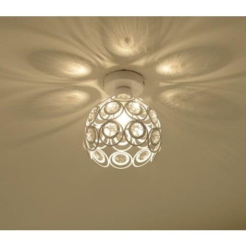 Creative crystal minimalist ceiling light Simple ceiling lamp bedroom alley Simple european iron lamp Crystal lamp