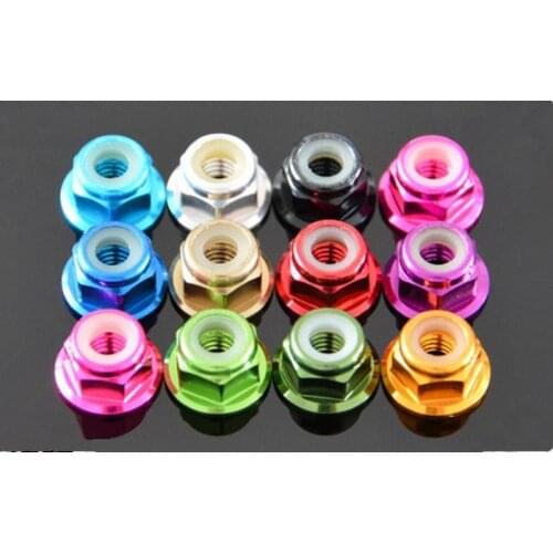 M2 M3 M4 M5 M6 Colored Aluminum Alloy Nylon Rivet Nut Rivnut Nuts Flange Hex Nylon Lock Nuts