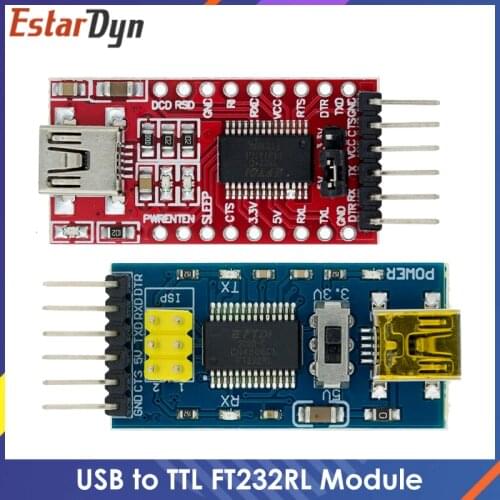 1pcs Basic Breakout Board For FTDI FT232RL USB To TTL Serial IC Adapter Converter Module 3.3V 5V FT232 Switch