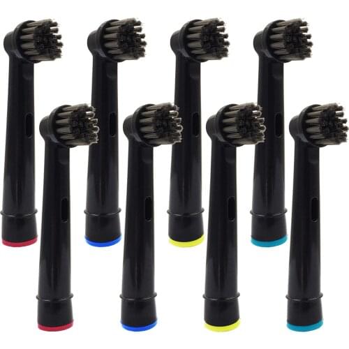 8pcs Bamboo Charcoal Toothbrush Heads For Oral-B Triumph,Professional Care,Vitality,Advance Power,Plak Control,Pro Health D12