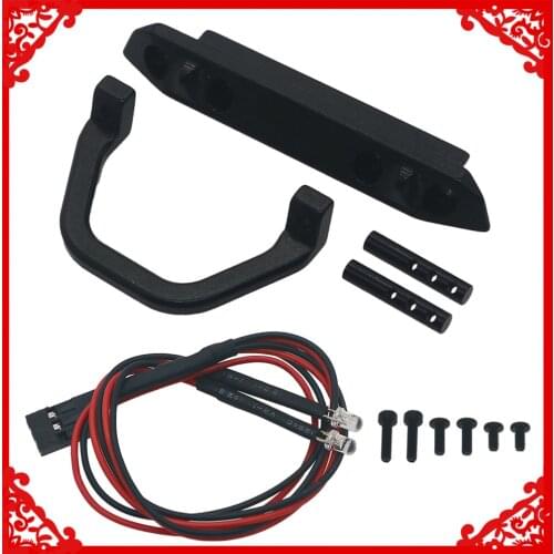 Machined alloy front bumper and light set for Axial 1-24 SCX24 crawler upgraded Parts