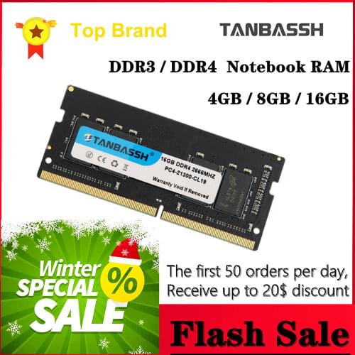 TANBASSH Ram DDR4 ddr3 8GB 4GB 16GB 2400 2133 2666mhz sodimm notebook high performance laptop memoria DDR4 1.2V DDR3 1.5V/1.35V