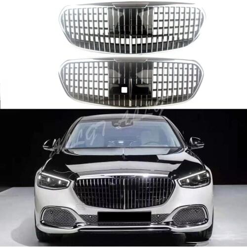 Front Racing Facelift Grille Upper Grill For Mercedes-Benz W223 S-Class 2021 2022 Maybach Style