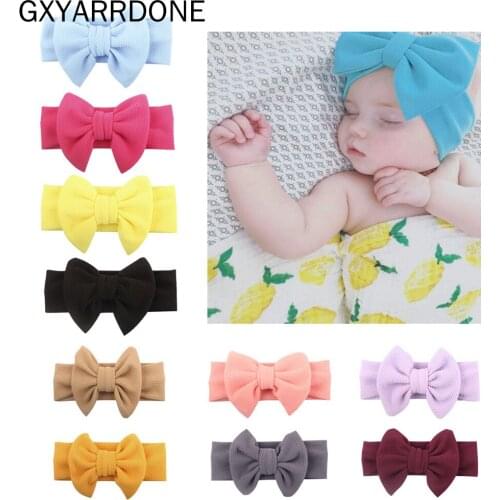 2019 New Baby Bowknot Headband Princess Girls Newborn Toddler Headwear Hair Bow Headdress Turbante Children Hair Accessories