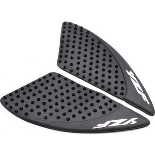 Motorcycle Black Rubber Fuel Tank Traction Pad Side Gas Decal Sticker For Yamaha YZF R15 2015-2016