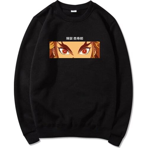 Anime Kyojuro Rengoku Demon Slayer Llama Hashira Pullover Sweatshirt Cartoon Harajuku Streetwear Hip Hop Style Pullover Hoodie