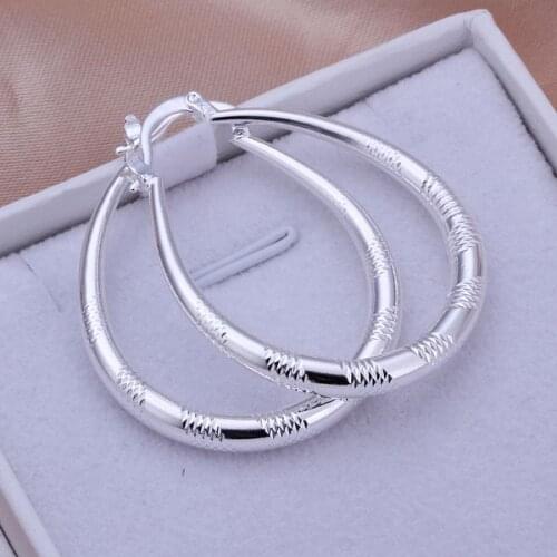 Earrings Silver Plated Earrings Silver Trendy Jewelry Earrings Womens Jewelry Wholesale Free Shipping loiu LE294
