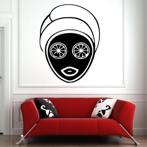 Spa Salon Wall Decals Facials Skin Care Massage Vinyl Wall Sticker Beauty Salon Girl Room Home Decor Woman Face Mural Art S903