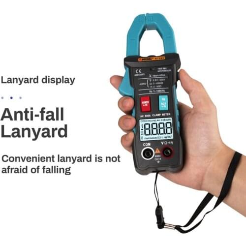 ST203 Digital Clamp Multimeter Ampere 4000 Counts True RMS Amp Current Clamp Meter Voltmeter 600V 600A AC/DC Automatic Range