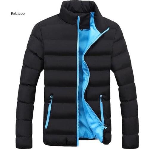 Winter Solid Color Mens Cotton-Padded Jacket Thick Padded Jacket Winter New Cotton-Padded Jacket Short Padded Jacket Men