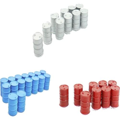 10Pcs/set 1:87 Scale Train Model Sand Table Simulation Oil Tank - Sapphire Blue