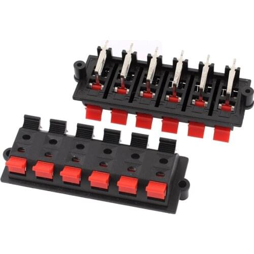 2pcs 12 Way Push Release Connector Plate Stereo Speaker Terminal Strip Block