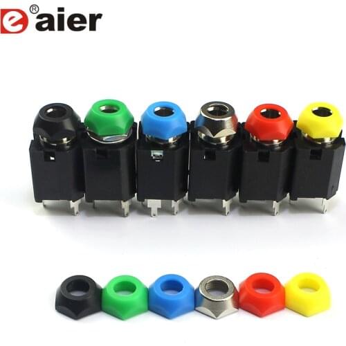 20PCS 6.35mm Audio Phone Socket Jack Colorful Nut Plastic