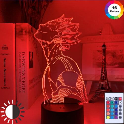 3D LED Night Light Anime Haikyu Bokuto Light for Bedroom Decor Child Kids Birthday Gift Manga Gadget Kotaro Bokuto Lamp Haikyuu