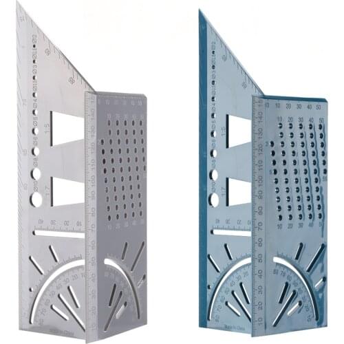 3D Mitre Angle Measuring Gauge Woodworking Scribe Mark Line T-Type Ruler Square Size Measure Tools for Woodworking Scriber Ruler
