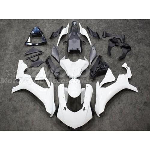 4Gifts Injection Mold New ABS Fairings Kit fit for YAMAHA YZF-R1 2015 2016 2017 2018 15 16 17 18 r1 Custom white glossy