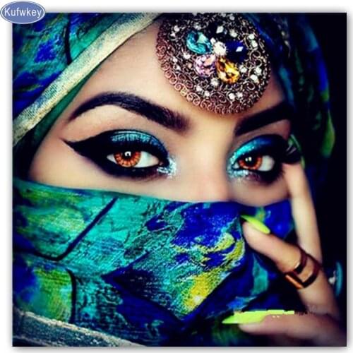 5d Diy Diamond Painting Masked Eyes Cross Stitch full square Diamond Embroidery Mosaic pattern Needlework home decor 3d picture