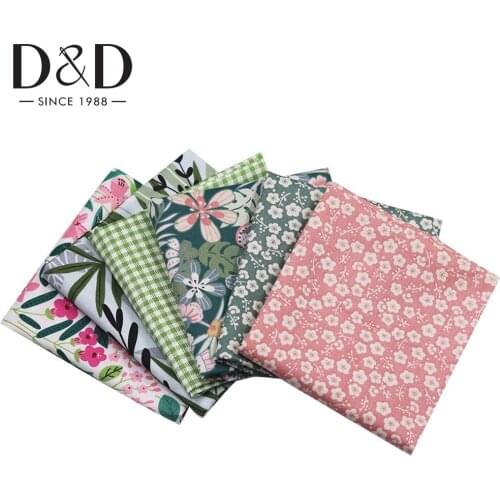 6pcs 50*40cm Cotton Fabric for Patchwork Cloth DIY Sewing Quilting Printed Decoration Sewing Scrapbooking and Art Crafts