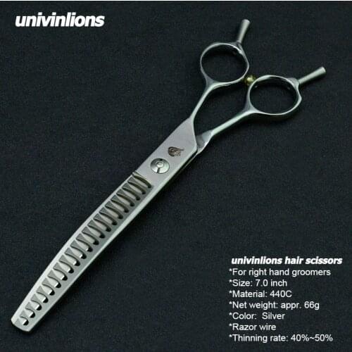 7" Down Curved Thinning Shears Pet Dogs Gromming Scissors Sharp Edge High Quality Downward Thinning Scissors Barber Cutting Tool