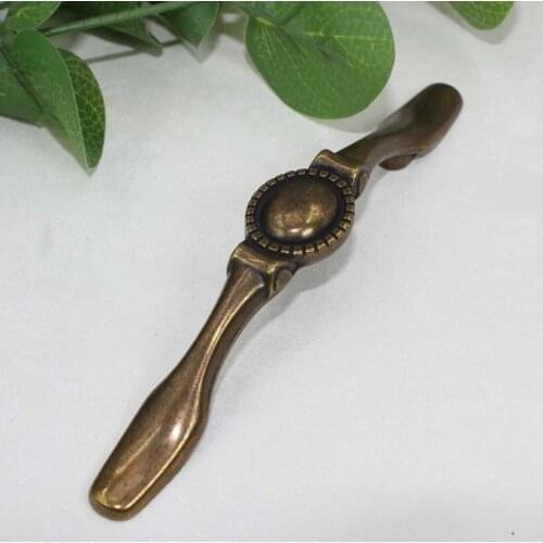 76mm rustico vintage furniture handles bronze kitchen cabinet drawer pulls knobs 3" antique brass dresser cupboard door handles