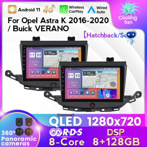 IPS Android 10.0 6+128GB Car Radio Player GPS Navigation Car Stereo Multimedia Headunit For Opel ASTRA K 2016 2017 DSP Carplay