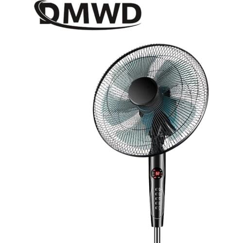 DMWD Electric Floor Stand Cooling Fan Remote Air Blower Timer Mute Household Dormitory Timing sheke head Cooler Ventilator EU US
