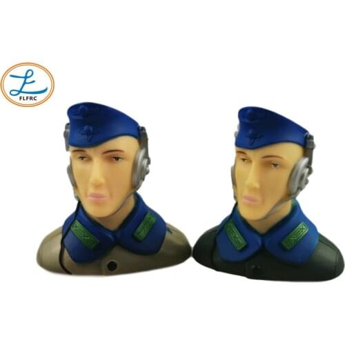 FLFRC 1/6 Pilot L70XW42XH70MM Hand Painted for RC Airplanes Model Plane Aircraft Warbird Sport Jet Car Boat Drone Toy Driver