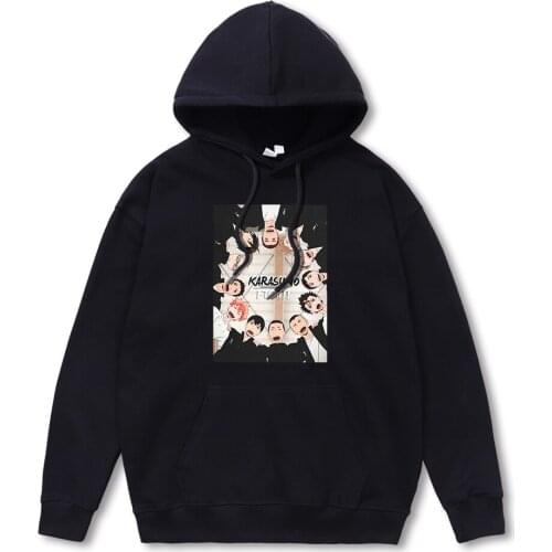 Haikyuu Karasuno High School Printed Mens Hoodies Simple Oversize Hoodie Street Comfortable Hoody Hipster Autumn Streetwear Man