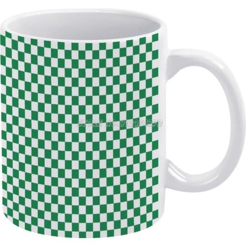Green And White Colors Coffee Mugs Pattern Coffee Mug 330ml Milk Water Cup Creative Fathers Day Gifts Bremen Werder Soccer Werde