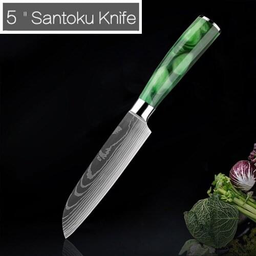 Kitchen Knives 5" Paring Utility Slicing Knife Cooking Tool Stainless Steel Pattern Vegetable Knife