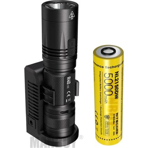 Nitecore R40 V2 1200 LM USB-C Rechargeable Long-Range Searchlight with Charging Dock Battery Gear Outdoor Search Lamp Waterproof