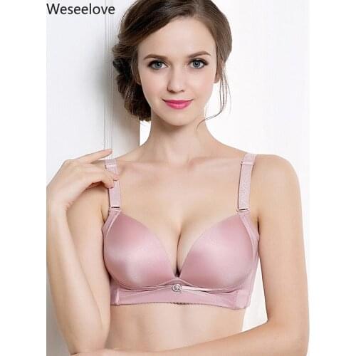 2020 New Plus Size Push Up Bra Non-Steel Ring Summer and Autumn Thin Shiny Side Womens Gorge Adjustable Large Lingerie E83-1