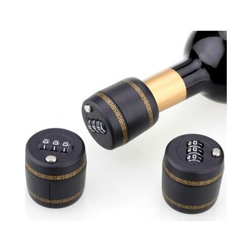 New Plastic Bottle Password Lock Combination Lock Wine stopper vacuum plug Fechadura Picks Candados Stopper Preservation