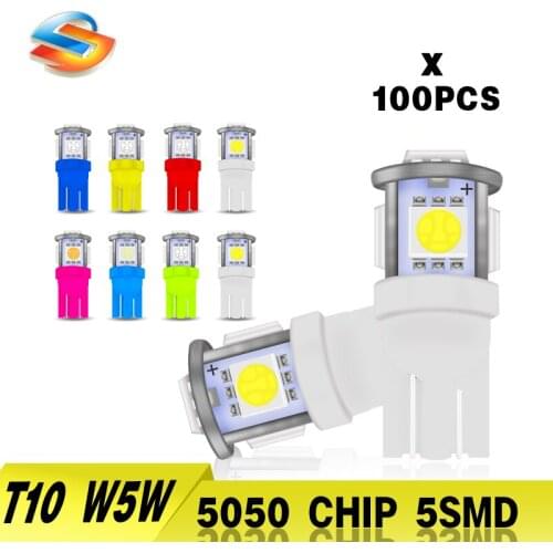 Wholesale 100x T10 W5W 194 168 5050 5SMD 9SMD 13SMD Car Side Wedge Tail Light Bulb for car Parking led License Plate Lights 24V