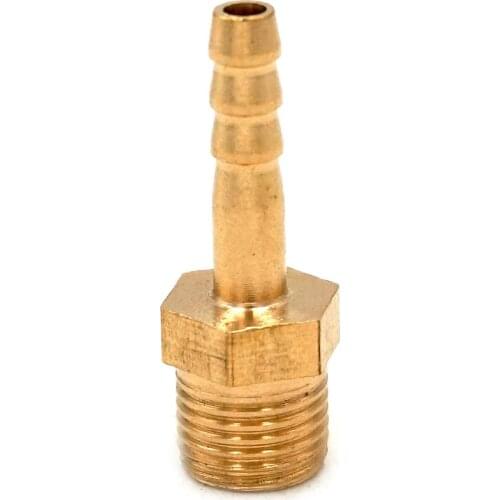 LOT 5 Hose Barb I/D 4mm x 1/8" BSP Male Thread Brass coupler Splicer Connector fitting for Fuel Gas Water