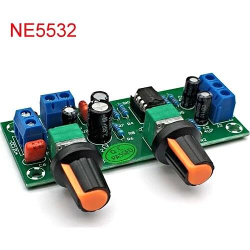 High-precision Single Supply Low Pass Filter Board Subwoofer Preamp Board 2.1 Channel DC 10-24v 22hz-300hz