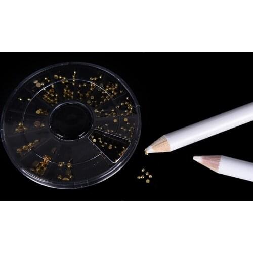 5pcs/lot Professional Wax Dotting Pen Easily Pick Up Pen Manicure Nail Art Rhinestones Gems Picking Crystal Tools Pencil Pen