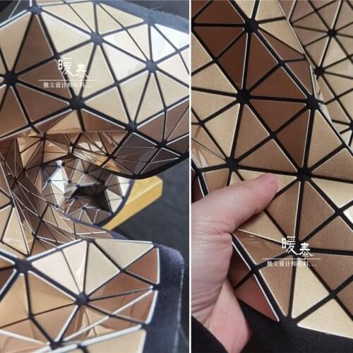 Miyake Style Bags Fabric Golden Triangle Pattern DIY Patches Background Props Bags Crafts Decor Creative Designer Fabric
