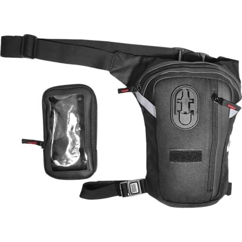 Waterproof Drop Leg Bag, Waist Hip Thigh Packs with Touch Screen Cell Phone Wallet for Mens Riding Motorcycle Walking Cycling