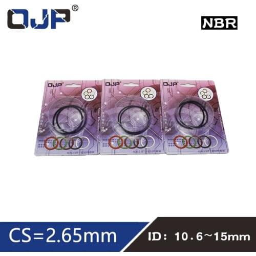 O-ring Waterproof NBR seal O ring Boxed nitrile rubber Gask thickness CS 2.65mm ID10.6/11.2/11.8/12.5/13.2/14/15mm