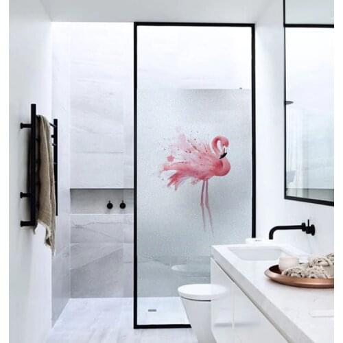Custom Size Flamingo Pattern Window Film Vinyl Electrostatic Nature Drop-Shipping Removable Privacy Protection Tint-Film