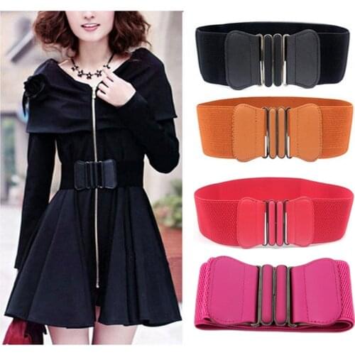 Women Ladies Fashion Wide Elastic Stretch Corset Cinch Waistband Waist Belt BLTLL0015